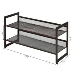 Tangkula Iron Shoe Shelf 2/3/4-Tier Space Saving Layered Shoes Shelving Shoes Storage Organizer -Tangkula GUEST 7f20baf5 4eeb 4b61 9867 f7dfc4ba2418