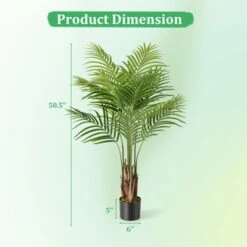 Tangkula 4.2 FT Tall Artificial Palm Paradise Plant 2 Pack Large Fake Potted Tree -Tangkula GUEST 7f816827 8e4a 4057 95b2 f03fde8313fc