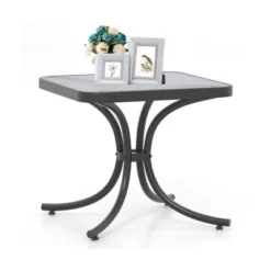 Tangkula Tempered Glass Top Patio Table, 20" Outdoor Side Table W/ Heavy-duty Metal Frame Patio Square End Table For Poolside Backyard 20 Tangkula Tempered Glass Top Patio Table, 20" Outdoor Side Table W/ Heavy-duty Metal Frame Patio Square End Table For Poolside Backyard -Tangkula GUEST 7fa1b9c9 08a3 4ce5 b5a7 75a5c34cd40b