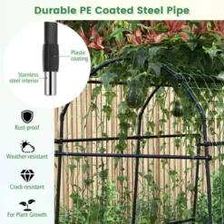 Tangkula Garden Arch Trellis 7.5 FT Tall Garden Arch Plant Tunnel Trellis With Trellis Netting Tunnel Plant Support -Tangkula GUEST 7fafc6d0 58b0 4fc5 a5f6 6905d27f1daa