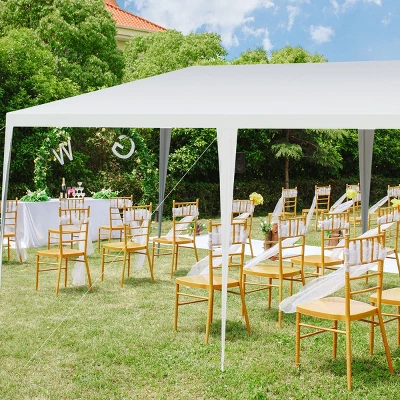 Tangkula 10'x20' Outdoor White Wedding Party Event Tent Gazebo Canopy Pavilion 3 Tangkula 10'x20' Outdoor White Wedding Party Event Tent Gazebo Canopy Pavilion