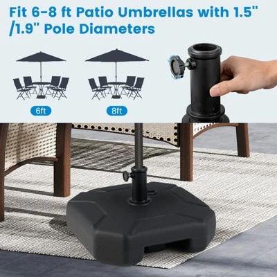Tangkula Fillable Patio Umbrella Base Outdoor Market Umbrella Stand W/ Handle For Yard 7 Tangkula Fillable Patio Umbrella Base Outdoor Market Umbrella Stand W/ Handle For Yard - Image 5