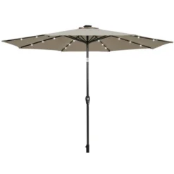 Tangkula 10 Ft Patio Table Market Umbrella Yard Outdoor W/ Solar LED Lights -Tangkula GUEST 807760a9 7e94 4be5 864f 8564e0d663b0