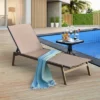 Tangkula Patio Chaise Lounger With 6-Postion Adjustable Backrest And Breathable Fabric Brown -Tangkula GUEST 80c5b471 0984 4af1 b31e 1cc5c8ec8f49