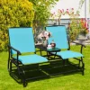 Tangkula Patio Loveseat Rocking 2 Person Outdoor Double Glider Chair With Center Table -Tangkula GUEST 8123298e 505a 4a22 a67b a5fcb60dfe80