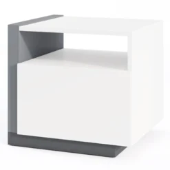 Tangkula Modern Minimalist Nightstand W/ Drawer Asymmetrical Bed Side Table End Table -Tangkula GUEST 81757b4d ed46 454f a814 e79d7a7f2cc3