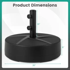 Tangkula 20" Outdoor Umbrella Base Patio Umbrella Weighted Base W/3 Adapters Fit 1.89"/1.5"/1.42" Poles -Tangkula GUEST 820235c3 4444 4958 8c5a 23a40713cefd
