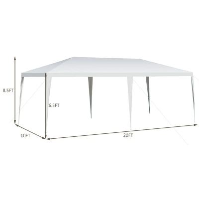 Tangkula 10'x20' Outdoor White Wedding Party Event Tent Gazebo Canopy Pavilion 4 Tangkula 10'x20' Outdoor White Wedding Party Event Tent Gazebo Canopy Pavilion - Image 2