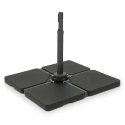 Tangkula 4 Pieces Offset Patio Umbrella Base 220 LBS Large Square Plastic Outdoor Umbrella Stand -Tangkula GUEST 83572e03 b722 430d a4e9 41fe9658ce13