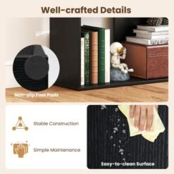 Tangkula 4-Tier Bookshelf W/ 6 Storage Cubes 64" Tall Modern Geometric Stair Bookcase -Tangkula GUEST 838961fb a6f1 4696 9da7 ece96ee5fff7