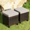 Tangkula 4PCS Rattan Ottoman Outdoor Patio Furniture Cushioned Footstool Footrest -Tangkula GUEST 84598151 337a 4689 9b9b fdb2351fbf48 1