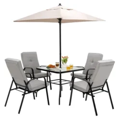Tangkula 5ft Patio Square Market Table Umbrella Shelter 4 Sturdy Ribs 14 Tangkula 5ft Patio Square Market Table Umbrella Shelter 4 Sturdy Ribs -Tangkula GUEST 84a19ad7 9da6 431b a10a 17b415cca231