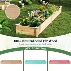 Tangkula Raised Garden Bed Wooden Elevated Planter W/2 Planter Boxes 7 Compartments 16 Tangkula Raised Garden Bed Wooden Elevated Planter W/2 Planter Boxes 7 Compartments -Tangkula GUEST 86680a6b e955 4dfc b154 38cd6dfbdbcb