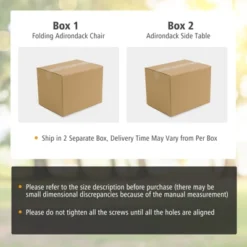 Tangkula Patio 2PCS Adirondack Chair Side Table Set Outdoor Chair Set With End Table Weather Resistant Cup Holder For Backyard Garden White -Tangkula GUEST 879d3226 9363 4b94 b380 b24a80e2d1a3