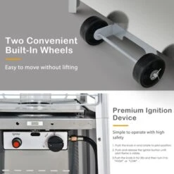 Tangkula 90'' Pyramid Patio Heater With Electronic Ignition System 42,000 BTU Gas Porch And Deck Heater With Wheels -Tangkula GUEST 8907ae89 b4fc 4c47 9820 12e1bde5d731