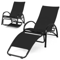 Tangkula Rocking Chair Outdoor 2-in-1 Convertible Lounge Chair With 4-Level Adjustable Backrest Heavy-Duty Aluminum Frame Patio Sun Lounger Rocker -Tangkula GUEST 89d26614 3e06 4790 bc7c 5f5f6c51491a