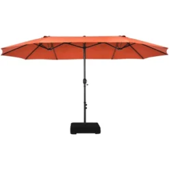 Tangkula 15FT Double-Sided Twin Patio Umbrella With Base Extra-Large Market Umbrella -Tangkula GUEST 8a5d8197 d7c3 4371 b75b bf4ac69736ab