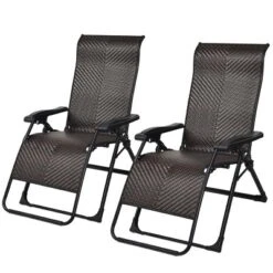 Tangkula 2-Piece Patio Rattan Wicker Recliner Chair Zero Gravity Folding Chaise Lounger 11 Tangkula 2-Piece Patio Rattan Wicker Recliner Chair Zero Gravity Folding Chaise Lounger -Tangkula GUEST 8a70ea47 1cbf 499d 916a 70413180d34f