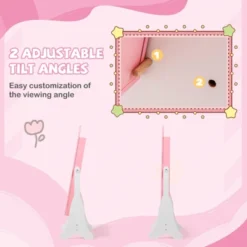 Tangkula Kids Jewelry Armoire Cabinet Free-Standing Full Length Mirror With Storage And 4 Tilt Angles -Tangkula GUEST 8b9e6a2b 861d 4281 8f1b bb7f8a9aa582