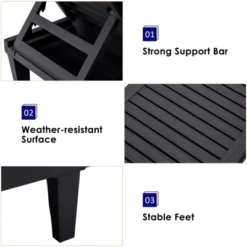 Tangkula 2PCS Patio Lounge Chair Chaise Recliner Adjustable Backrest Outdoor&Indoor Black/Brown -Tangkula GUEST 8bac4793 f5f9 468c 9f83 f3b3488531a1