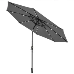 Tangkula 10FT Solar Umbrella LED Market Steel Tilt W/ Crank Patio -Tangkula GUEST 8c929df4 ec23 4c88 bac1 8341e88ec2d8