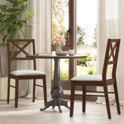 Tangkula Dining Chairs Set Of 4 Upholstered Kitchen Side Chairs W/ Rubber Wood Frame -Tangkula GUEST 8cbc5cab 887d 4444 b362 7f25d9f27e30