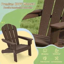 Tangkula 2PCS Kid's Adirondack Chair All-Weather HDPE Toddler Lawn Chair W/ Ergonomic Design -Tangkula GUEST 8cce0db9 2a1a 45c5 a76d 257643a1e466