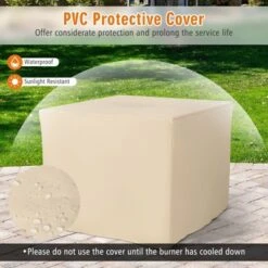 Tangkula 9 Pieces Outdoor PE Rattan Wicker Sectional Sofa With 42" Gas Fire Pit Table Space-Saving Patio Conversation Set With Storage Box Black/Grey/Navy/Red/Turquoise/Off White -Tangkula GUEST 8cdb8ab3 40c1 42c9 b1bd 59af5ab0d0fa 2