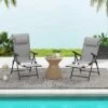Tangkula Folding Patio Chairs Set Of 2 Lounge Chairs W/ 10-Level Adjustable Backrests -Tangkula GUEST 8dd1d214 8cb0 400a 8588 7006ec211955