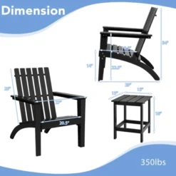Tangkula 3PCS Patio Adirondack Chair Side Table Set Solid Wood Garden Deck Bistro Set Classic Furniture 15 Tangkula 3PCS Patio Adirondack Chair Side Table Set Solid Wood Garden Deck Bistro Set Classic Furniture -Tangkula GUEST 8e101953 78b5 4901 af95 06870451f3b8