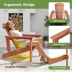 Tangkula 4PCS Solid Wood Garden Chair W/ High Backrest Wide Armrests & Contoured Seat -Tangkula GUEST 8f7578f7 b951 4c0f b372 aac43aea1084 2