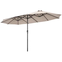 Tangkula 15FT Double-Sided Twin Patio Umbrella Extra-Large Market Umbrella For Outdoor -Tangkula GUEST 910600c4 bd54 4939 a0f7 ebed1b831740