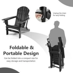 Tangkula 2PCS Adirondack Chair W/Ergonomic Design&Ottoman Outdoor Armchair HDPE Chair For Yard&Patio Black/Coffee/Grey/Turquoise/White -Tangkula GUEST 91fb5b76 5786 4b88 955a 28de28ed8501