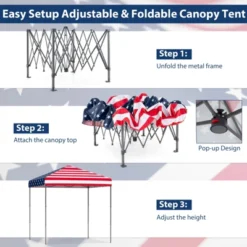 Tangkula Patio 6.6x6.6ft Outdoor Pop-up Canopy Tent UPF 50+ Portable Sun Shelter Pink 18 Tangkula Patio 6.6x6.6ft Outdoor Pop-up Canopy Tent UPF 50+ Portable Sun Shelter Pink -Tangkula GUEST 924137f3 bfeb 403a 86bc e893c2eb25ea