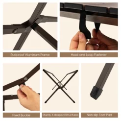 Tangkula Camping Table Roll-Up Aluminum Beach Table W/ Carry Bag For 4-6 Person Folding Table X-shaped Frame Lightweight Patio Table -Tangkula GUEST 9314031a 0188 4f19 8ae5 428a29018768