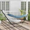 Tangkula Portable Indoor Outdoor 2-Person Double Hammock Set W/ Stand And Carrying Cases -Tangkula GUEST 9399076a 461e 4fc4 87de fb487441aa8c