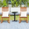 Tangkula 2 PCS Outdoor Eucalyptus Rocking Chair Single Rocker For Patio Deck Natural