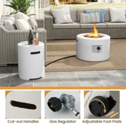 Tangkula 40,000 BTU Outdoor Fire Pit Table Set W/ Tank Holder Stainless Steel Burner -Tangkula GUEST 9435f480 002b 470f 85df 367fd8364bdd