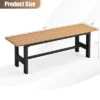 Tangkula Outdoor HDPE Bench W/ Metal Frame 47" X 14" X 16" For Yard Garden 1 Tangkula Outdoor HDPE Bench W/ Metal Frame 47" X 14" X 16" For Yard Garden -Tangkula GUEST 94a21b72 84c8 4d3b b2f4 a3d92bdf8333