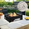 Tangkula Portable Propane Fire Pit 40,000 BTU Tabletop Fire Pit For Tables With 2” Umbrella Hole Compact Propane Fire Pit -Tangkula GUEST 950fd26a 1830 46ac 9566 073d826eba42