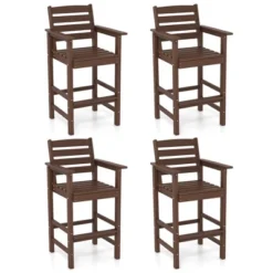 Tangkula Patio Bar Stools Set Of 4 Tall Adirondack Chair W/ Backrest Armrests & Footrests 23 Tangkula Patio Bar Stools Set Of 4 Tall Adirondack Chair W/ Backrest Armrests & Footrests -Tangkula GUEST 951604bf 811d 4be6 9a21 64b22bdad13e