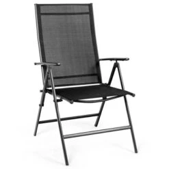Tangkula 4PCS Folding Chair Patio Garden Outdoor W/ Steel Frame Adjustable Backrest -Tangkula GUEST 954055ec ed94 4811 8742 97fa39fb854a
