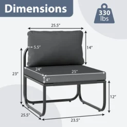 Tangkula Patio Chairs Set Of 2 W/ Removable Cushions Heavy Duty Metal Frame Poolside -Tangkula GUEST 9639e41f 7d78 4fe4 9009 ebd7949fa53e