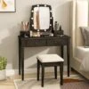 Tangkula Vanity Table Set With Lighted Mirror Adjustable 10 Bulbs Dresser 4 Drawer -Tangkula GUEST 9658e163 c8dc 4fce ab42 8f6a20c1289e