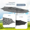 Tangkula 15FT Twin Patio Double-Sided Umbrella 48 Solar LED Lights Crank Outdoor Turquoise -Tangkula GUEST 9667dedd 121a 4962 9c4d 36bf078192d3