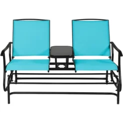 Tangkula Patio Loveseat Rocking 2 Person Outdoor Double Glider Chair With Center Table -Tangkula GUEST 96d5f6a4 194c 40e6 9ce7 c83d80b50134