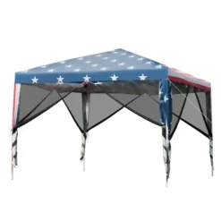 Tangkula 10' X 10' Outdoor Pop-up Canopy Tent W/ Mesh Sidewalls Carrying Bag -Tangkula GUEST 96dce090 a6da 41e7 bf54 c57d8b970056