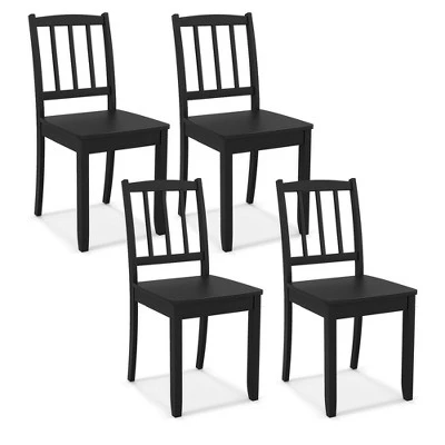 Tangkula Wood Dining Chair Set Of 4 W/ Rubber Wood Legs Curved Backrest For Kitchen 12 Tangkula Wood Dining Chair Set Of 4 W/ Rubber Wood Legs Curved Backrest For Kitchen - Image 10