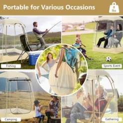 Tangkula 4.2 X 4.2 FT Instant Pop Up Tent Weatherproof Shelter Sports Tent For 1-2 People -Tangkula GUEST 9815de46 7c01 4039 b698 8a270c1a5df4