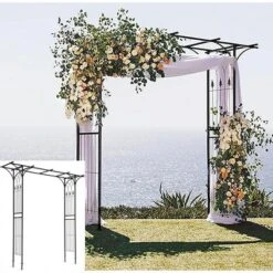 Tangkula Outdoor Garden Arch Flowers Climbing Plants Trellis Metal Wedding Archway -Tangkula GUEST 9876a071 3380 4660 82bb 32ff04794c6f